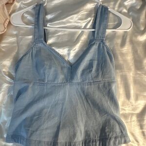 denim babydoll top